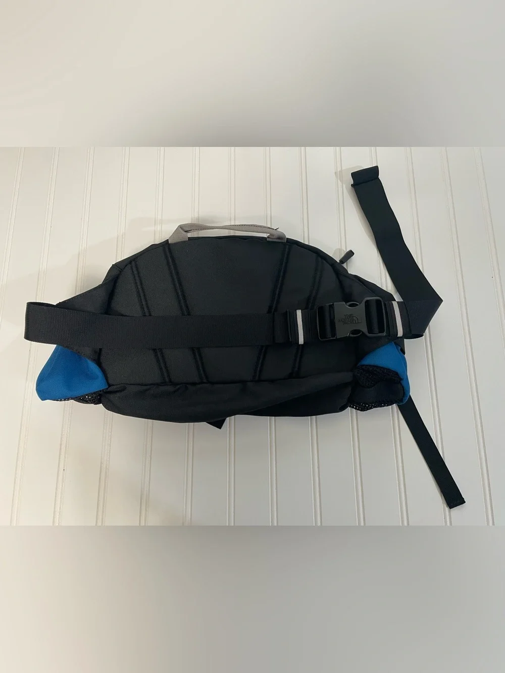 THE NORTH FACE Waist Bag Lumbar Pack Fanny Blue/Black Pockets Hiking Cycling Bag